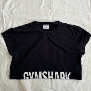 Gymshark Black Tee with White Logo